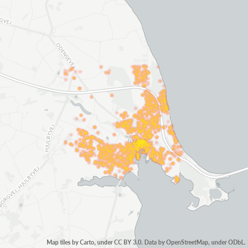 5800 Heatmap over forretningstæthed