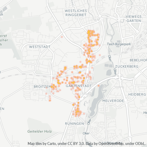 Heatmap für plz 38122