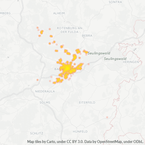 Heatmap für plz 36251