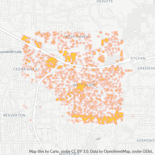 97225 Business Density Heatmap