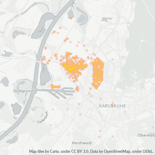 Heatmap für plz 76187