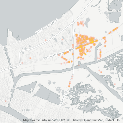 70129 Business Density Heatmap