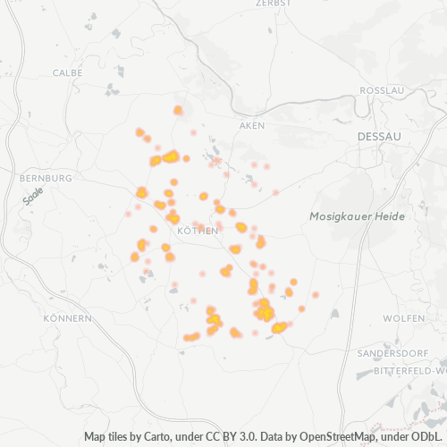 Heatmap für plz 06369