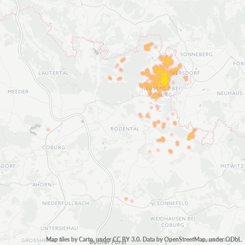 Heatmap für plz 96465