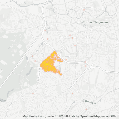 14199 Standortdichte-Heatmap