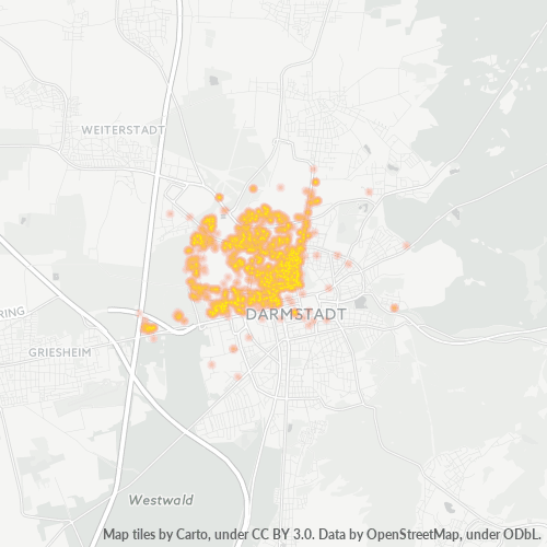 Heatmap für plz 64293