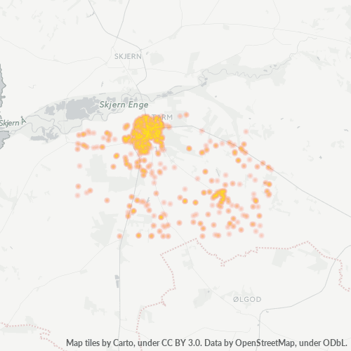 6880 Heatmap over forretningstæthed