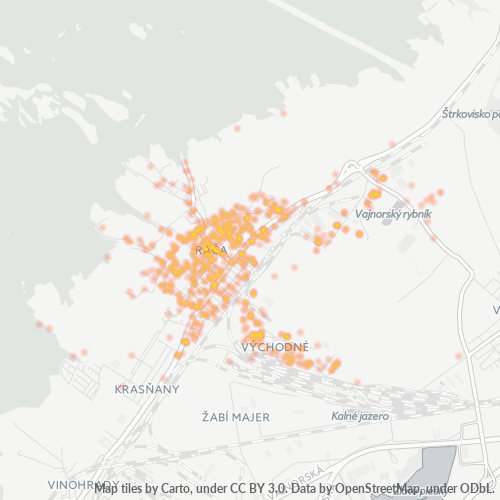 831 06 Teplotná mapa obchodnej hustoty