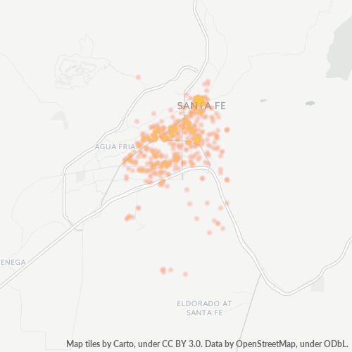 87504 Business Density Heatmap
