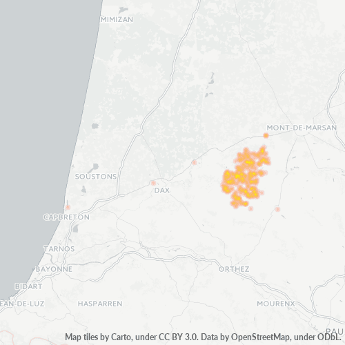 40250 Thermocarte de densité d'activité