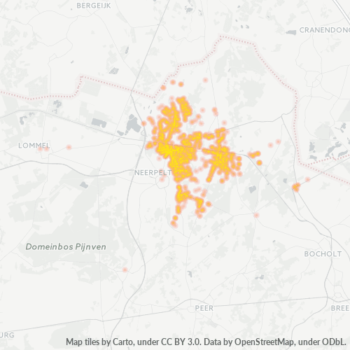 3910 Heatmap Bedrijfsdichtheid