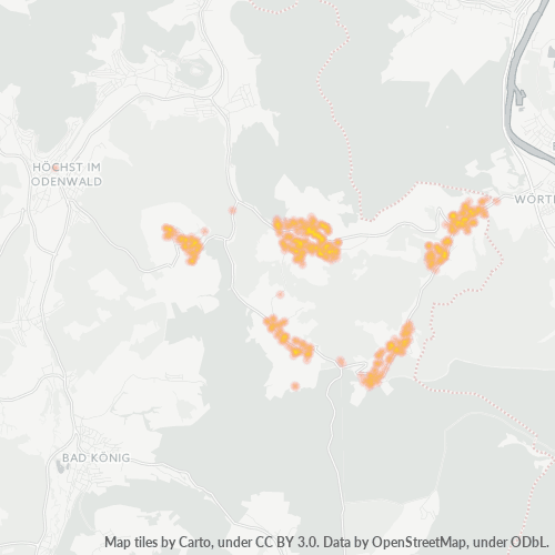 Heatmap für plz 64750