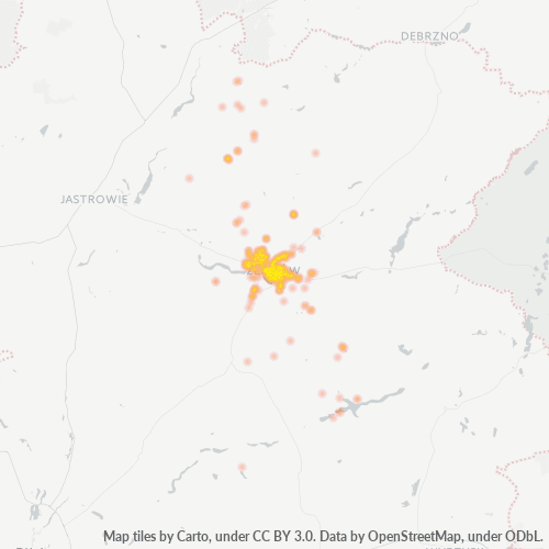 77-400 Mapa intensywności działalności gospodarczej