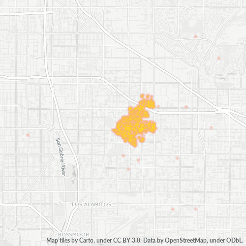 90623 Business Density Heatmap