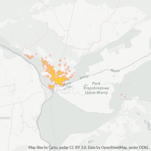 66-470 Mapa intensywności działalności gospodarczej