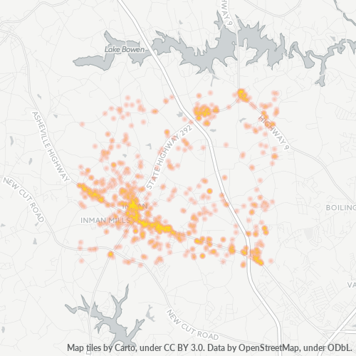 29349 Business Density Heatmap
