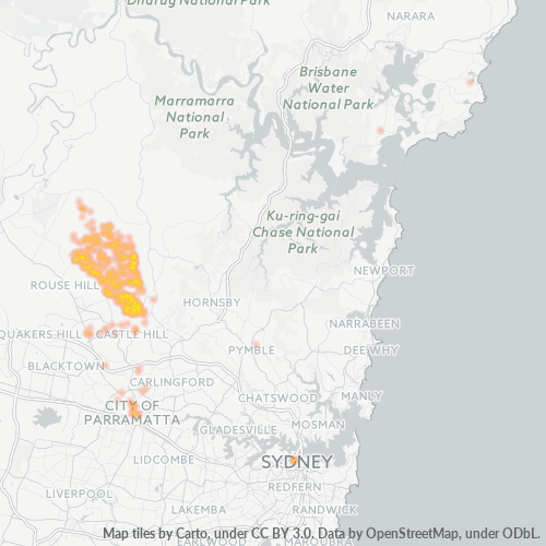 2156 Business Density Heatmap