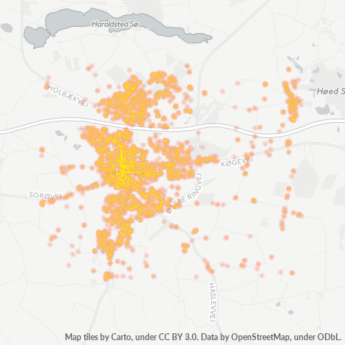 4100 Heatmap over forretningstæthed