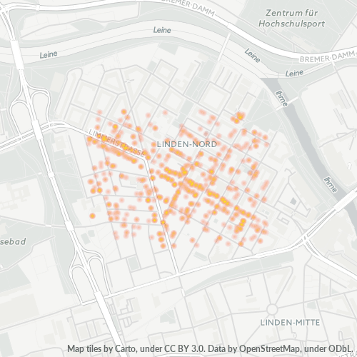 Heatmap für plz 30451