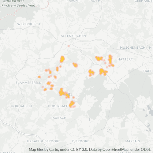 57614 Standortdichte-Heatmap