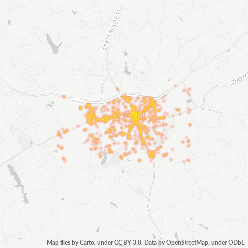 30655 Business Density Heatmap