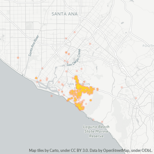 92657 Business Density Heatmap