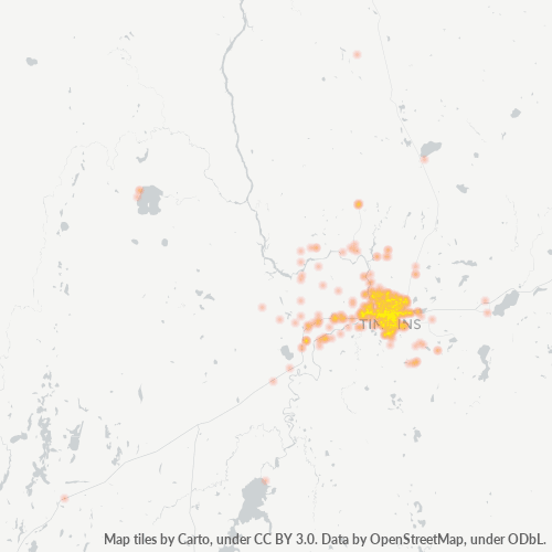 P4N Thermocarte de densité d'activité