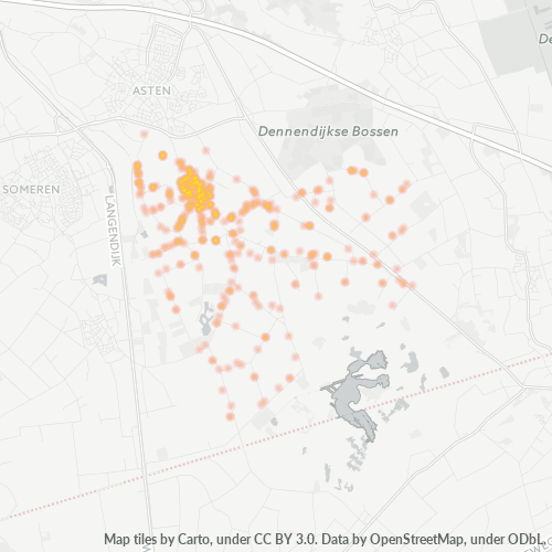 Heatmap voor postcode 5725