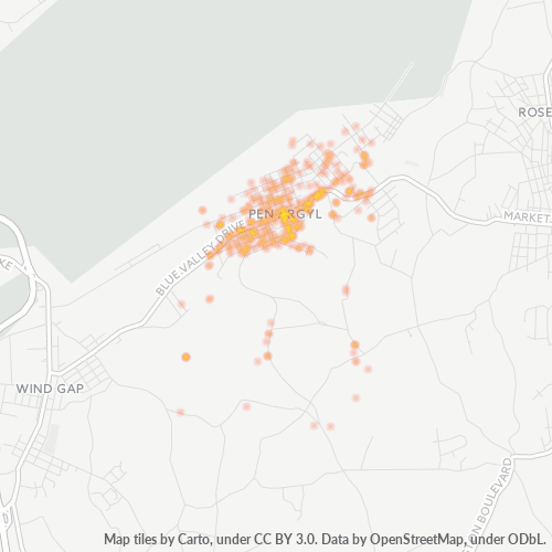 18072 Business Density Heatmap