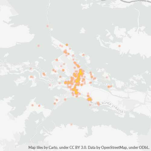 Heatmap für postleitzahl 9640