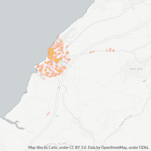 BS21 Business Density Heatmap