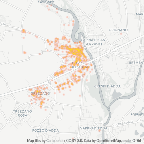 20056 Mappa di concentrazione per la densità di aziende