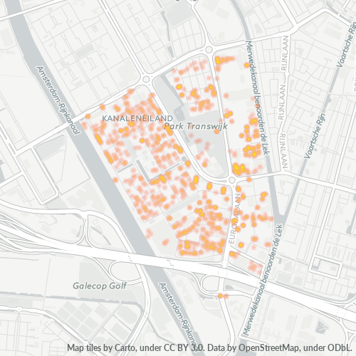 Heatmap voor postcode 3526