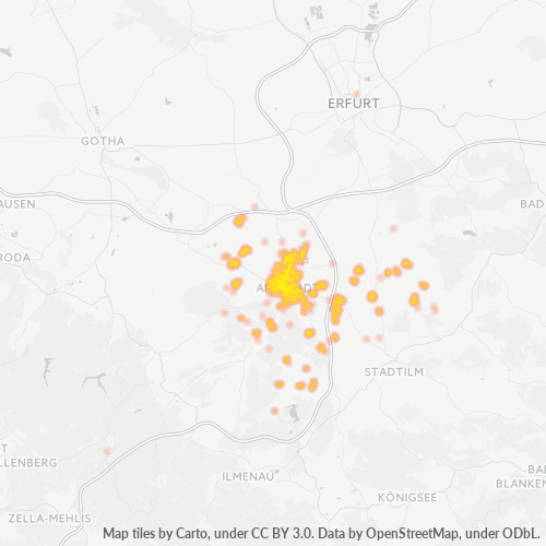 Heatmap für plz 99310