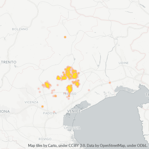 31020 Mappa di concentrazione per la densità di aziende