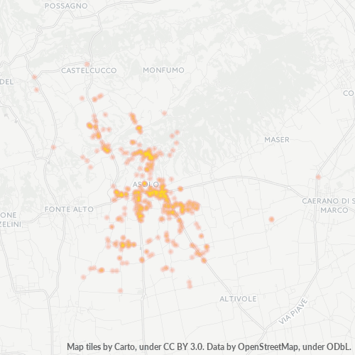 31011 Mappa di concentrazione per la densità di aziende