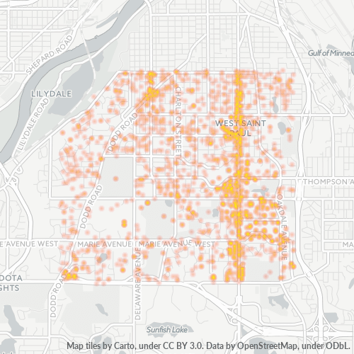 55118 Business Density Heatmap