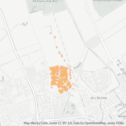 Heatmap voor postcode 3124