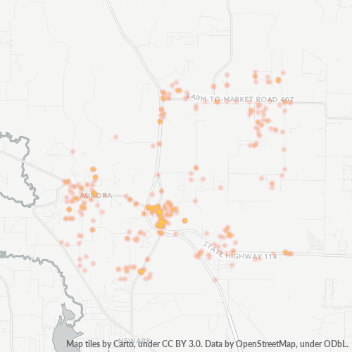 76078 Business Density Heatmap