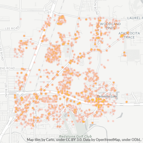 77396 Business Density Heatmap