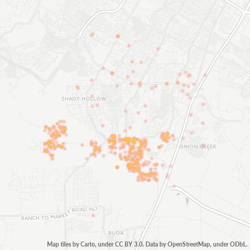 78652 Business Density Heatmap
