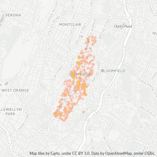 07028 Business Density Heatmap