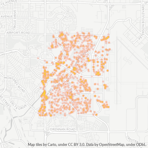80916 Business Density Heatmap