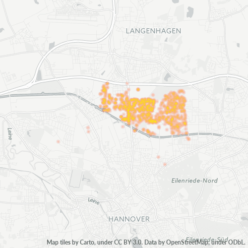 Heatmap für plz 30179
