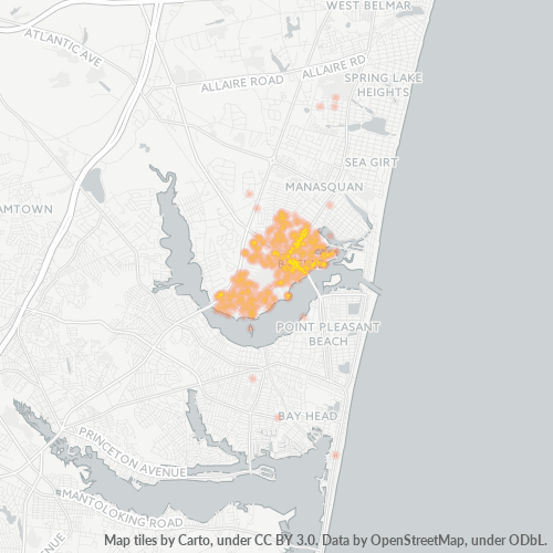 08730 Business Density Heatmap