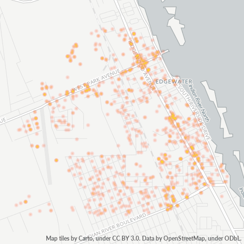 32132 Business Density Heatmap
