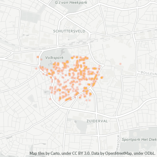 Heatmap voor postcode 7513