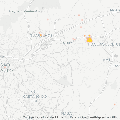 07262-000 Mapa de calor de densidad empresarial