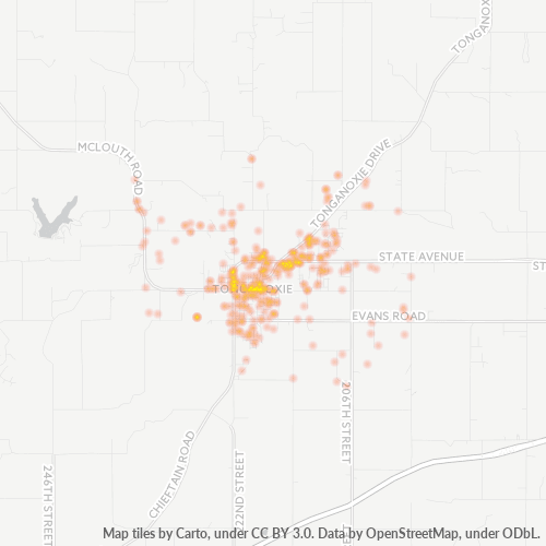 66086 Business Density Heatmap
