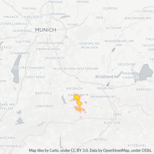 Heatmap für plz 83727
